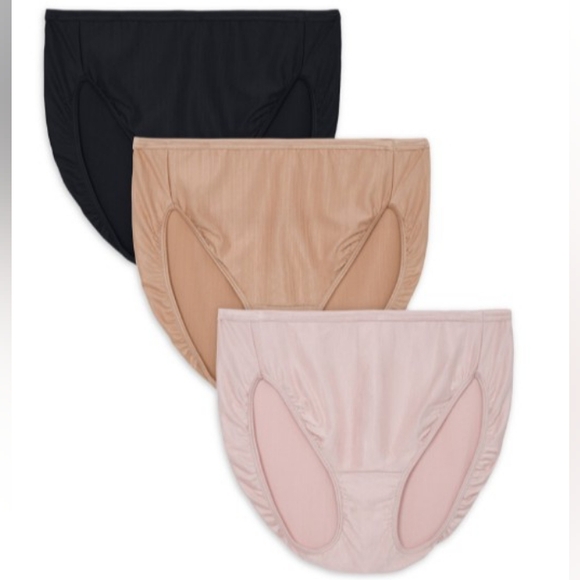 Vanity Fair Radiant Collection Women's Comfort Stretch Hi Cut Underwear 3 Pack - Picture 1 of 11